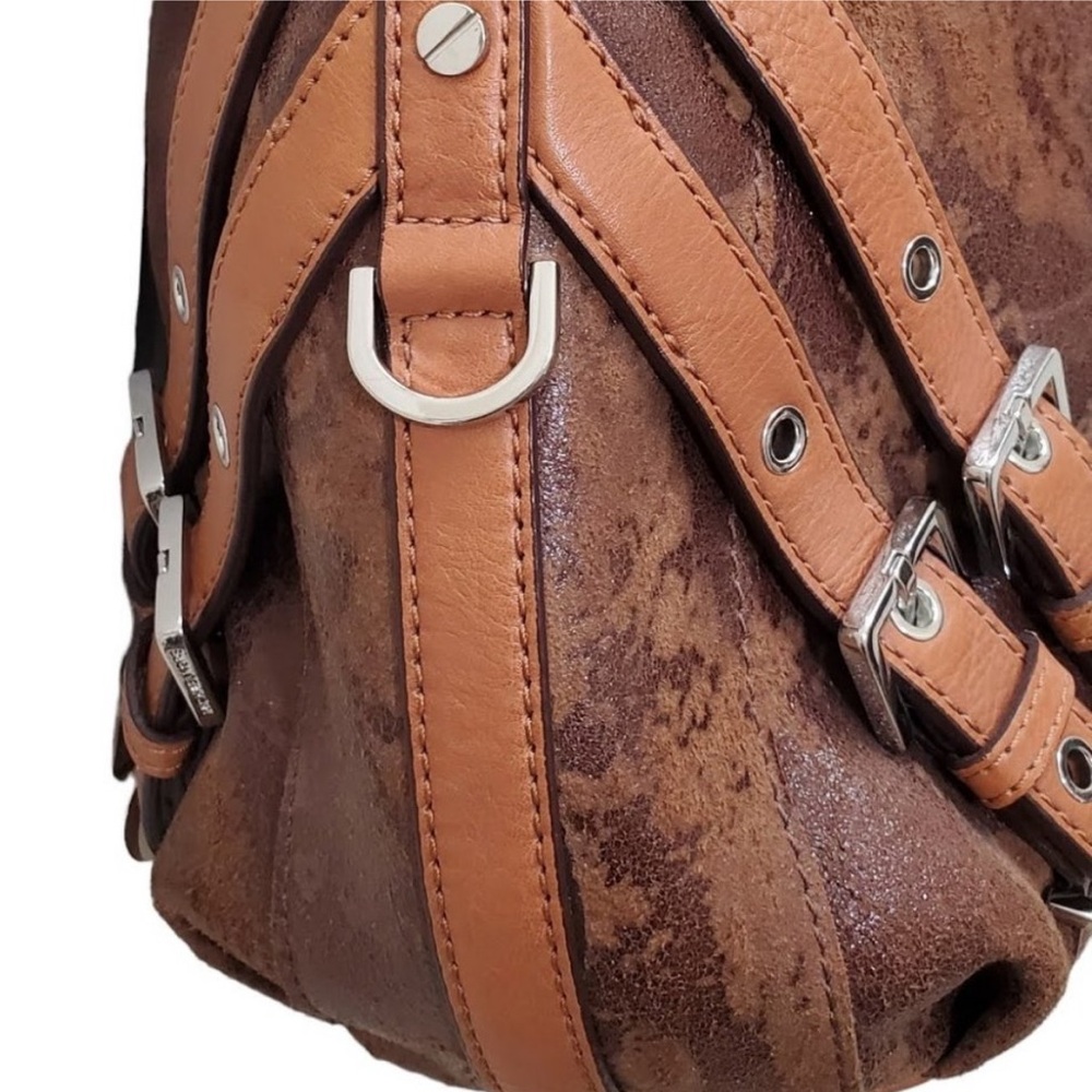 Michael Kors Brown Leather Distressed MILO Tote Bag | Vintage - Picture 5 of 10